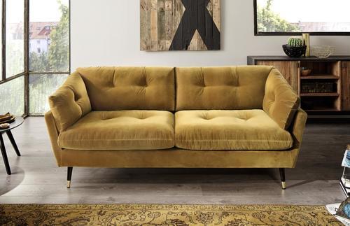 2-Sitzer-Sofa Japan in Gelb - Gelb, MODERN, Textil (206/85/89cm) - Mömax