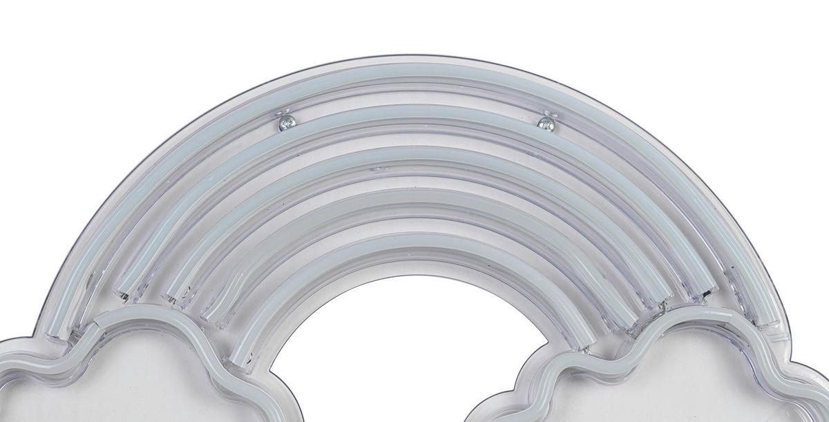 Lampă LED decorativă Renibo - alb/transparent, Modern, plastic (40/20/1,30cm) - Mömax