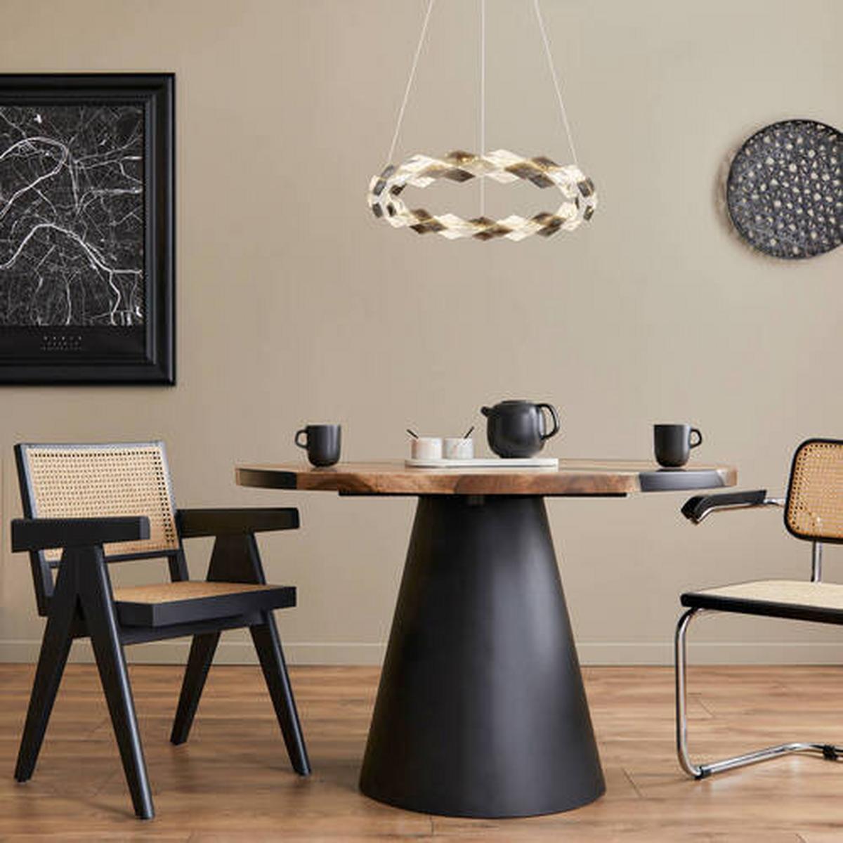 LED-HÄNGELEUCHTE 67318H1 - Klar, Design, Kunststoff/Metall (55/130cm) - Globo