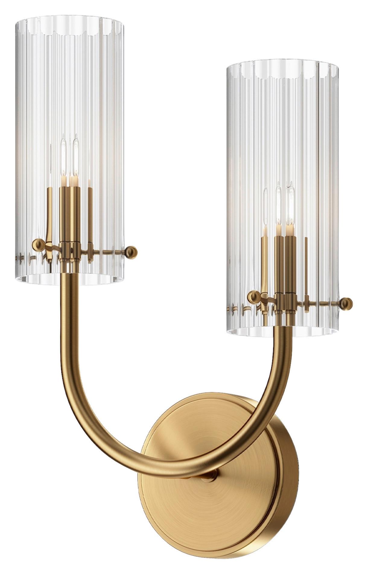 Stenska Svetilka Arco - barve medenine, Basics, kovina/steklo (25/38/12cm) - MAYTONI