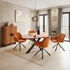 STOL MED ARMSTÖD EILEEN - orange/svart, Lifestyle, metall/textil (68/86/64cm) - Mömax