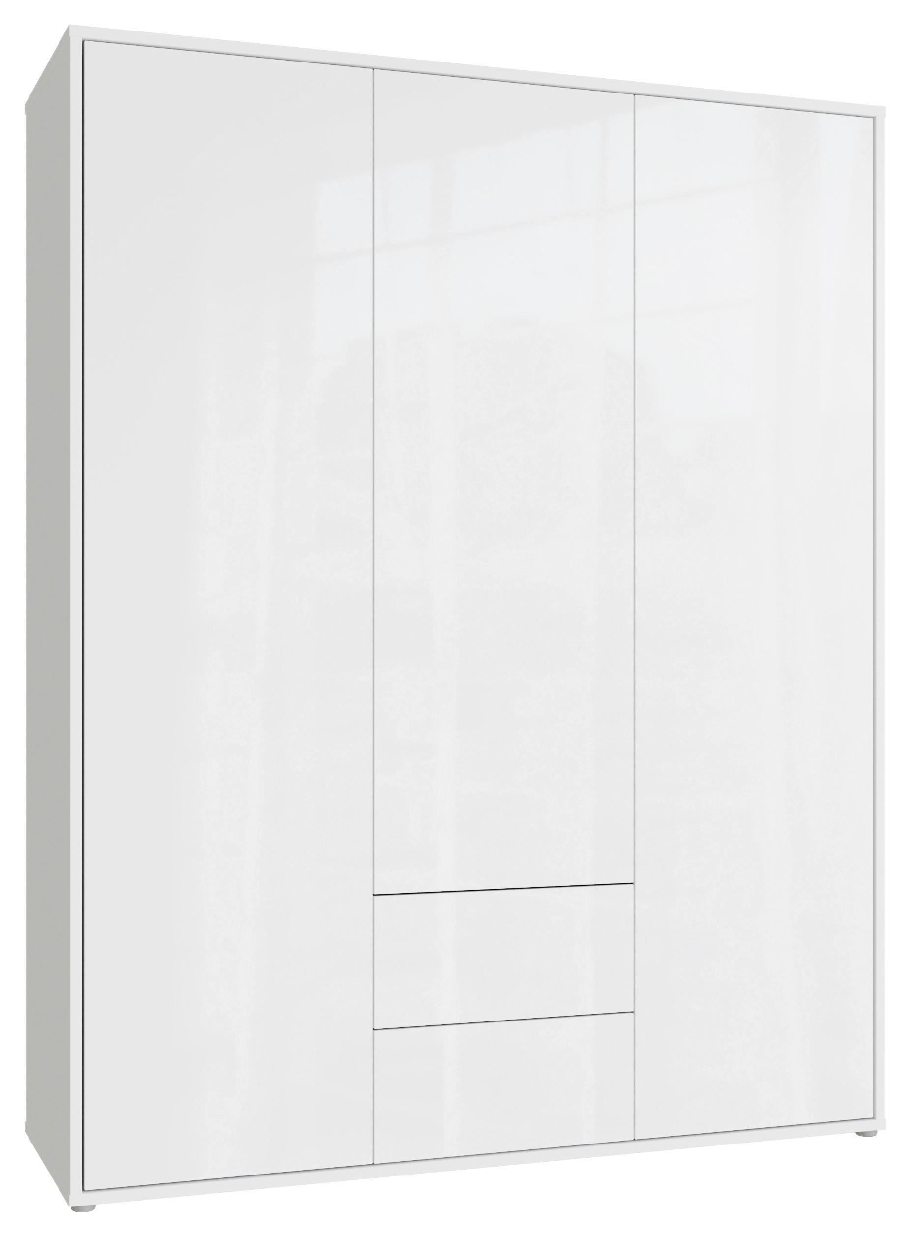 Omara S Klasičnimi Vrati Alice, Bela - bela/visoki sijaj, Trend, leseni material (169/214/60cm) - Carryhome