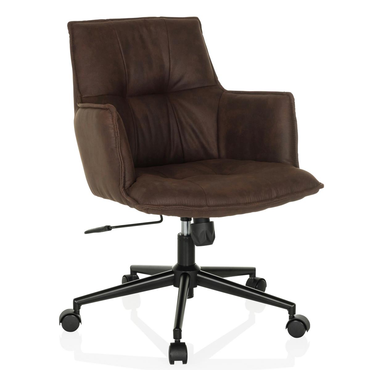 Drehstuhl Solao Life Dunkelbraun - Dunkelbraun/Schwarz, MODERN, Kunststoff/Textil (54/85/70cm) - MID.YOU