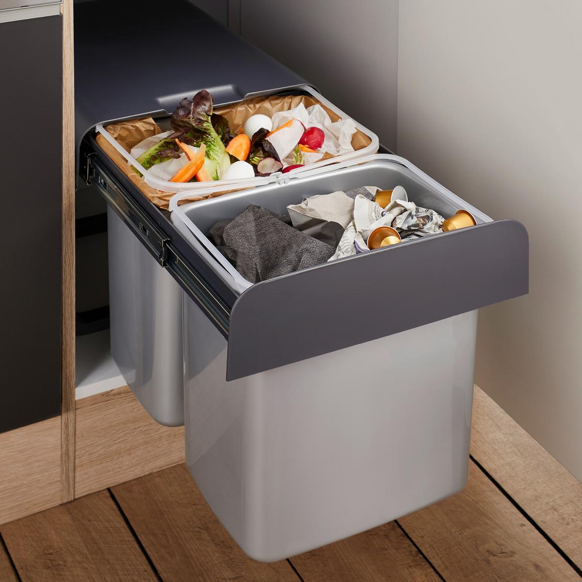 Bucatarie standard MILANO - culoare lemn stejar/antracit, Modern, material pe bază de lemn (270cm) - FlexWell