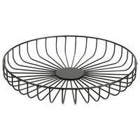 Dísztál Petra - fekete, Basics, fém (28/5cm) - Modern Living