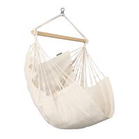 Hängesessel Basic Hammock Echtholz Weiß - Weiß, KONVENTIONELL, Holz/Textil (90/145/140cm) - La Siesta