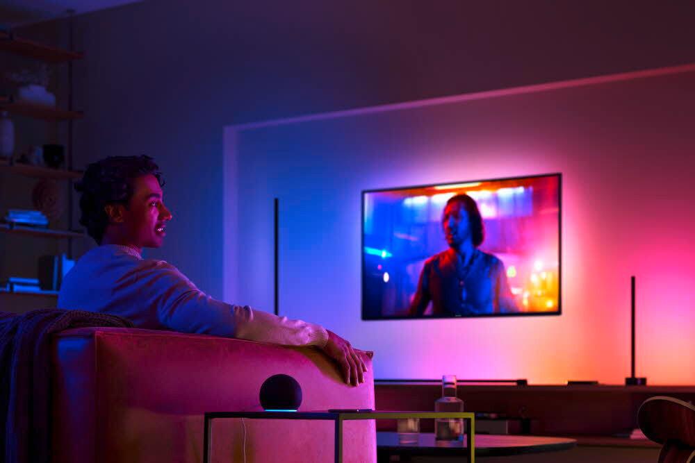 LAMPA STOŁOWA LED GRADIENT SIGNE TABLE BLACK - czarny, Design, metal (11/55,3cm) - Philips HUE