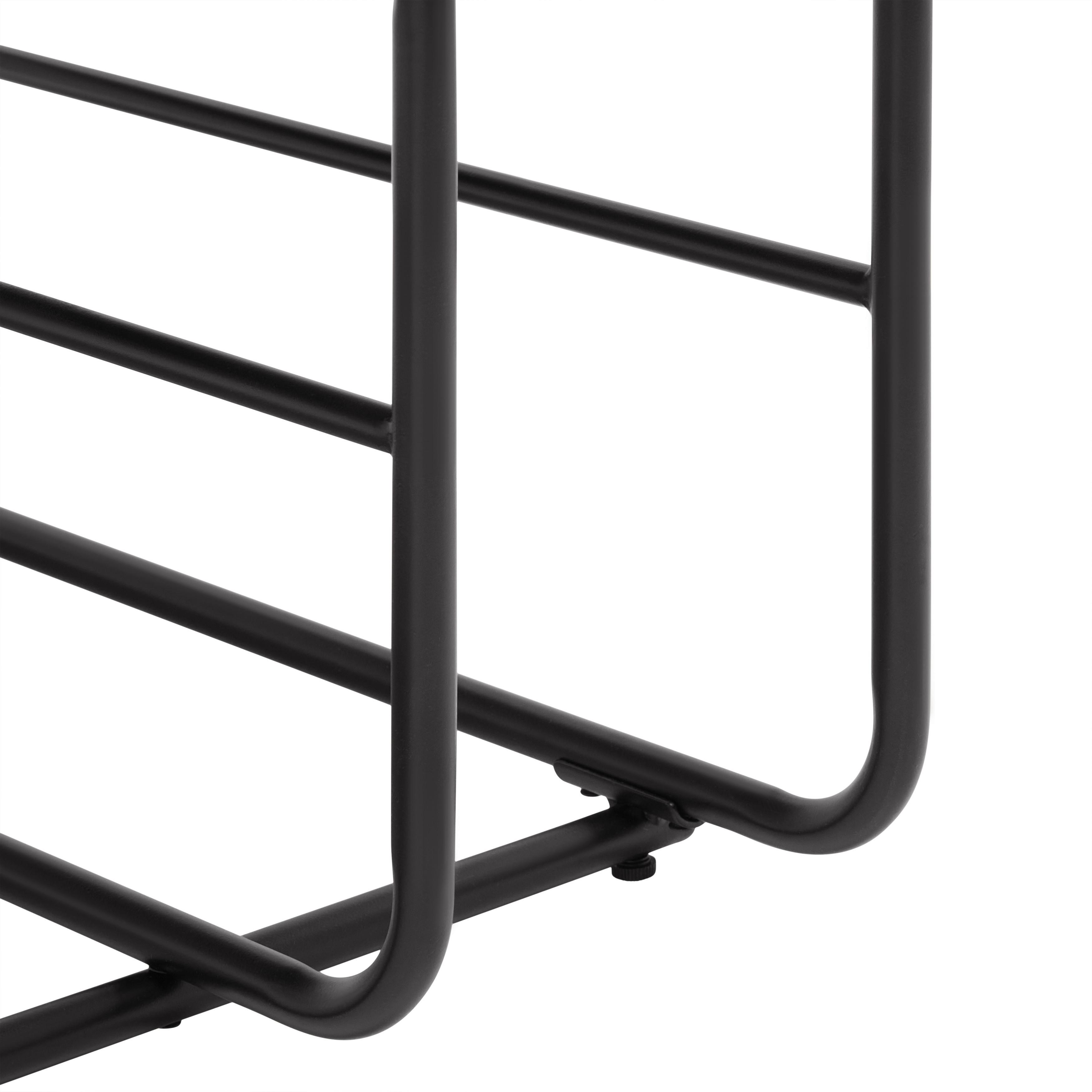 SOFFBORD PIPE - svart, Modern, metall/trämaterial (70/70/38cm) - Mömax