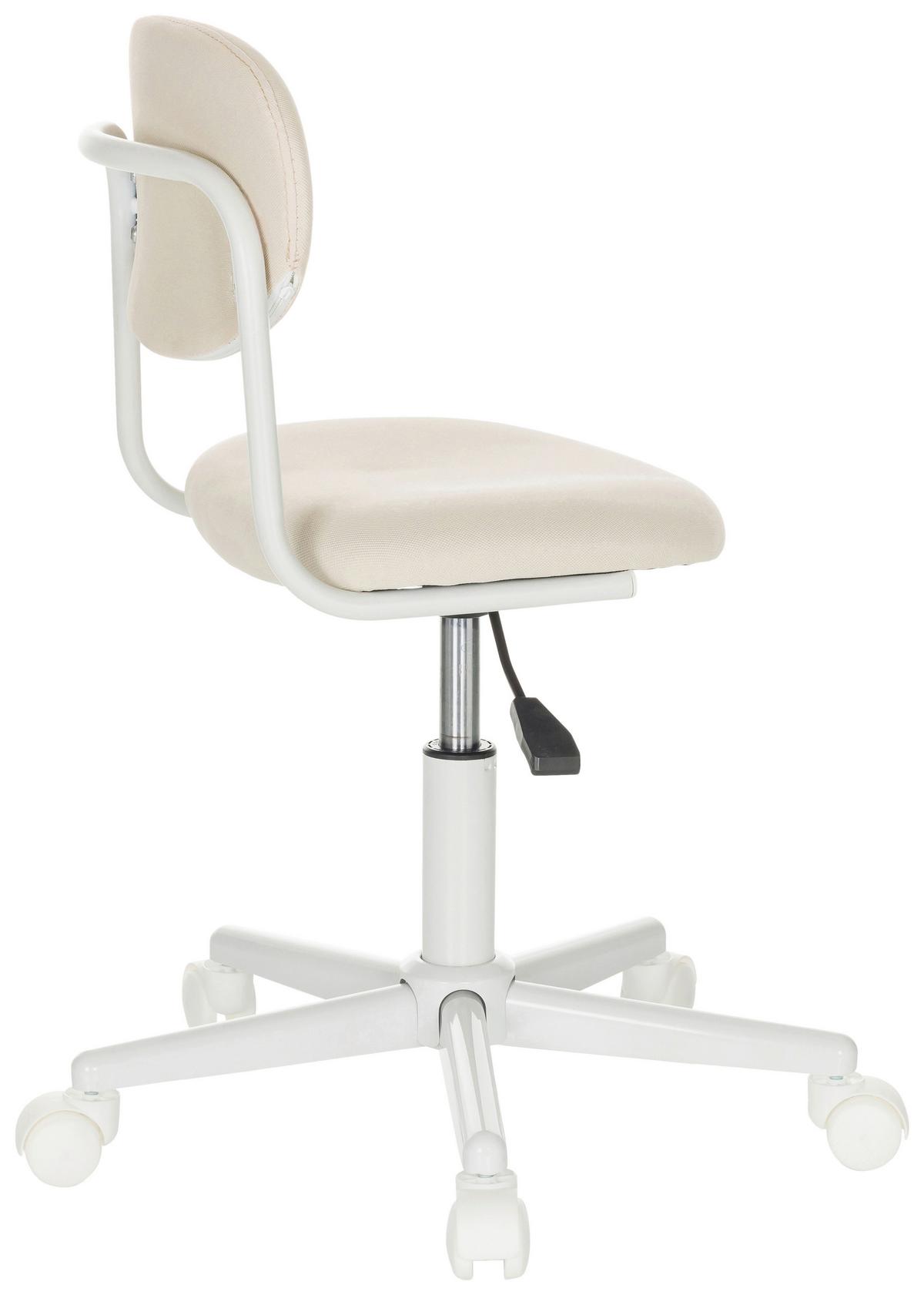 Otroški Vrtljivi Stol Kiddy Base I, Bež - bela/bež, Basics, umetna masa/tekstil (60/72-83/60cm) - MID.YOU