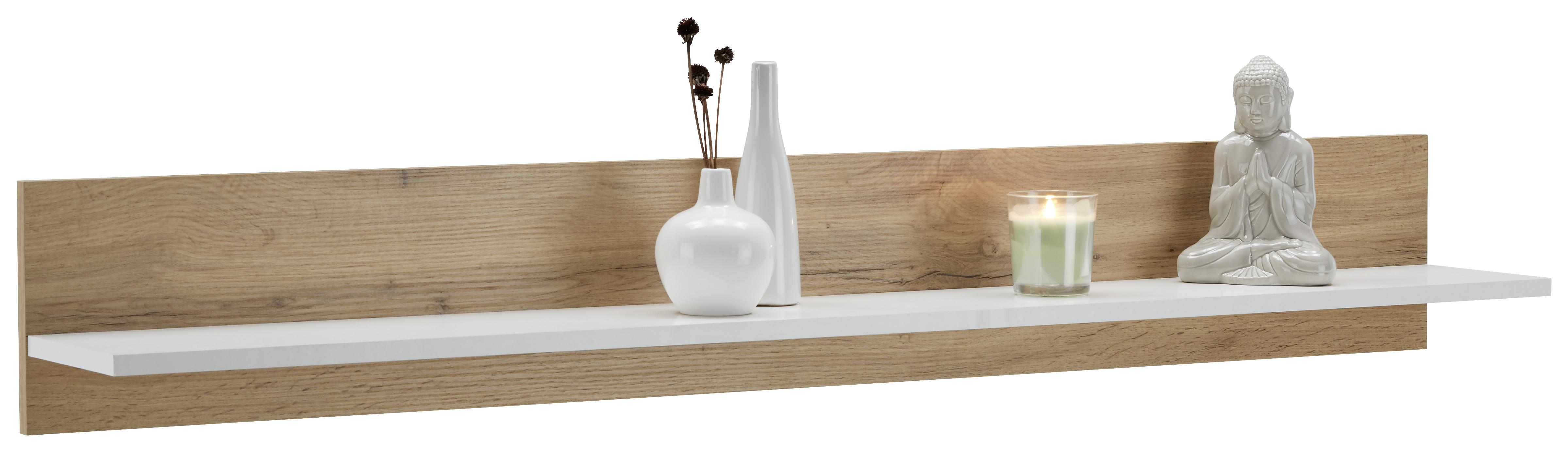 Wandboard in Eichefarben - Weiss/Eichefarben, Konventionell, Holzwerkstoff (138/22/22cm) - Modern Living