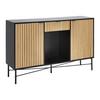 SIDEBOARD MADRID -EXKLUSIV- - svart/naturfärgad, Modern, metall/trämaterial (143/90cm) - Mömax