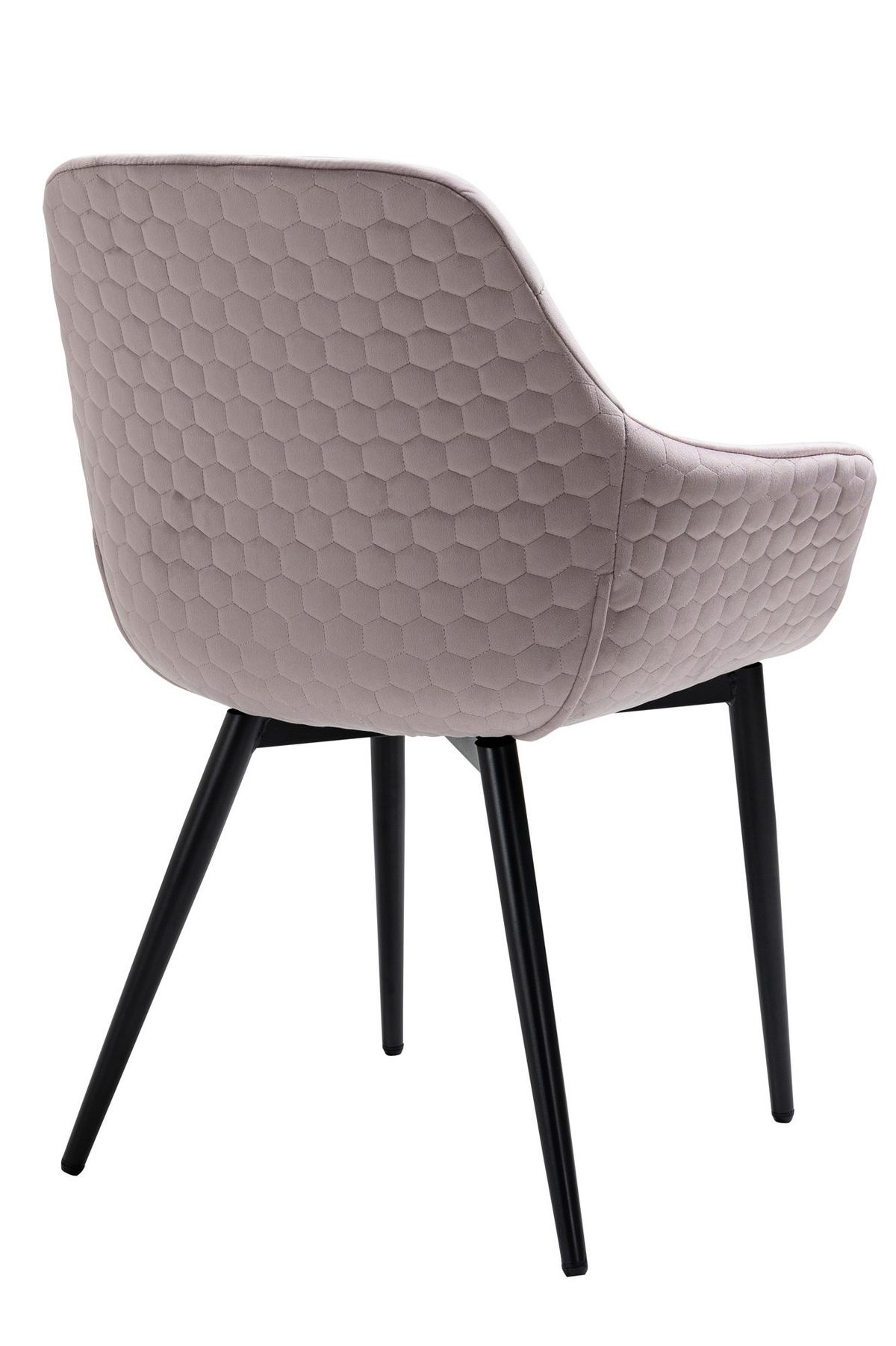 Naslanjač Samt, Roza - roza/črna, Moderno, kovina/tekstil (63/81,5/61cm) - Livetastic