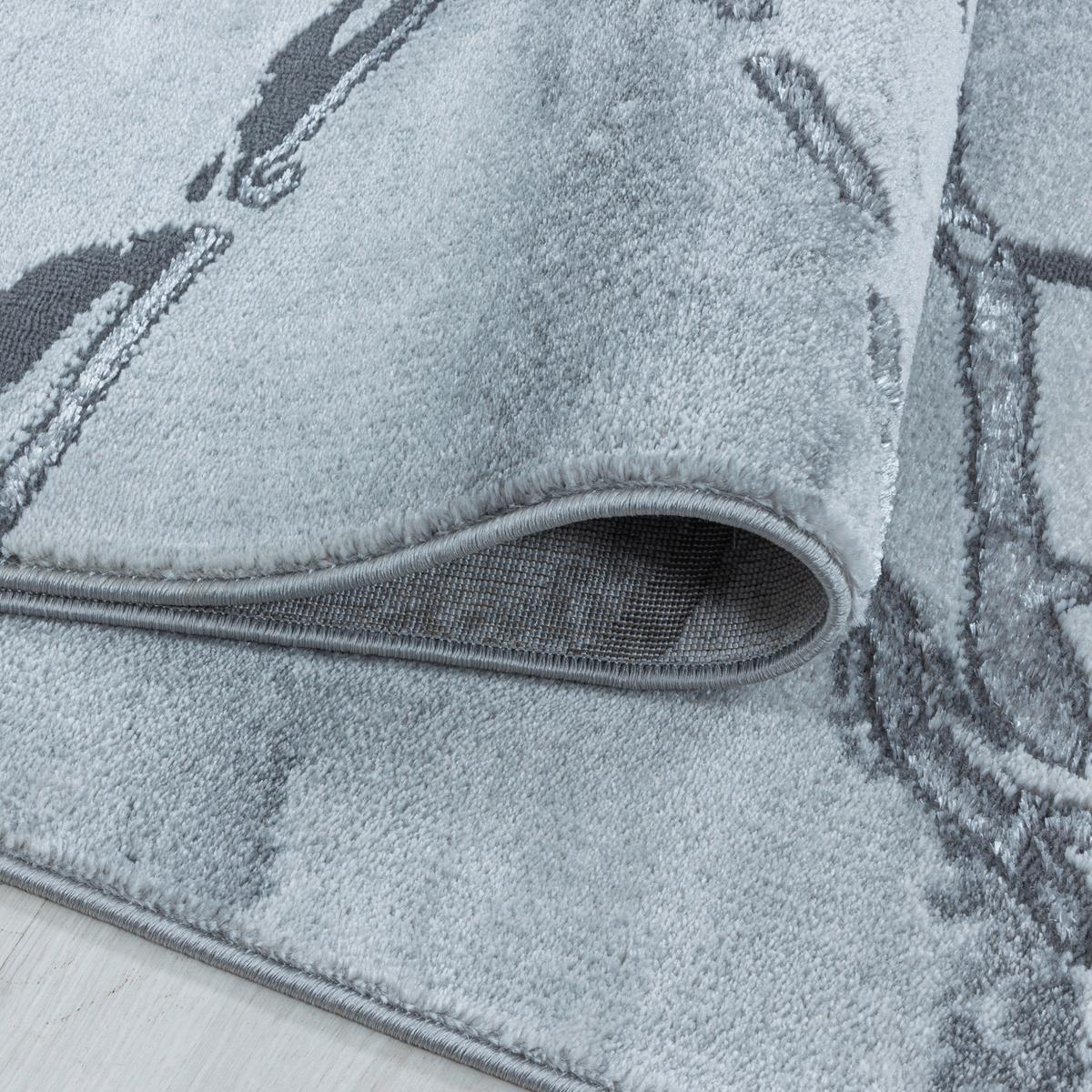 Webteppich Naxos Silberfarben ca. 80x250cm - Silberfarben, Design, Textil (80/250cm)