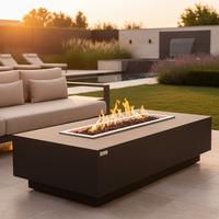 Feuerstelle Granville Dunkelgrau - Dunkelgrau, KONVENTIONELL, Stein/Metall (152/69,5/43cm) - Gardenson