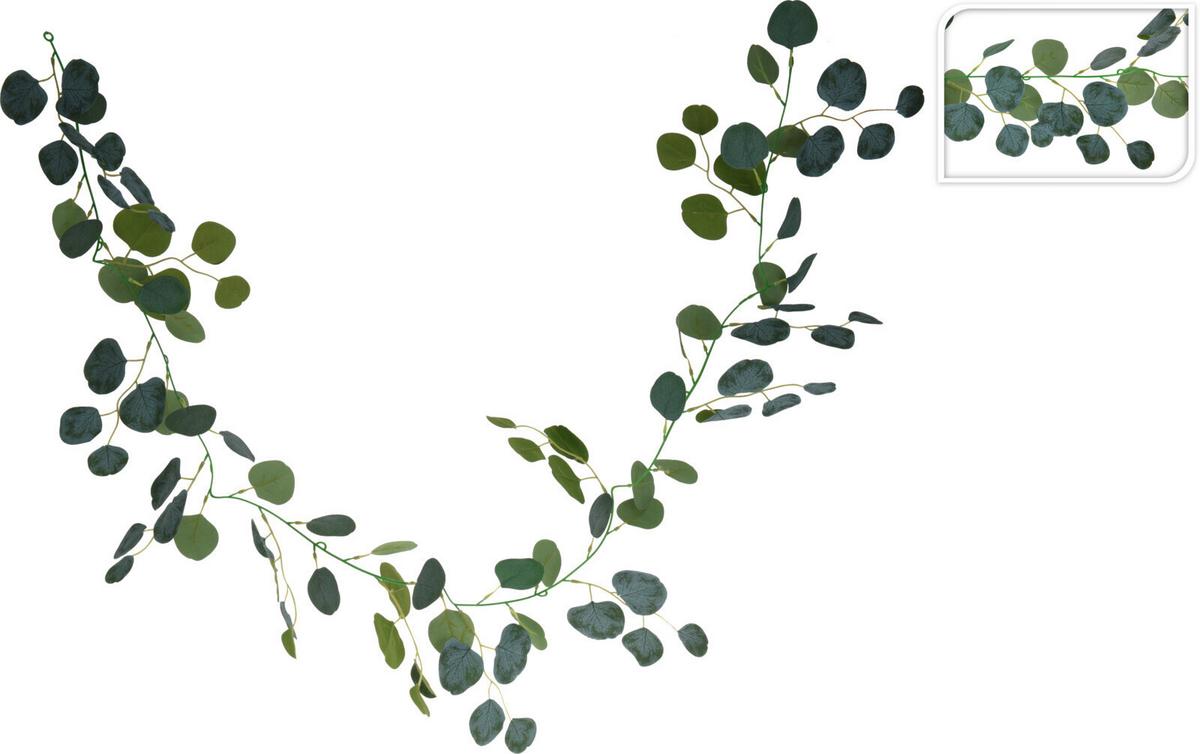 Girland Eukaliptusz - zöld, Basics, műanyag (180cm)