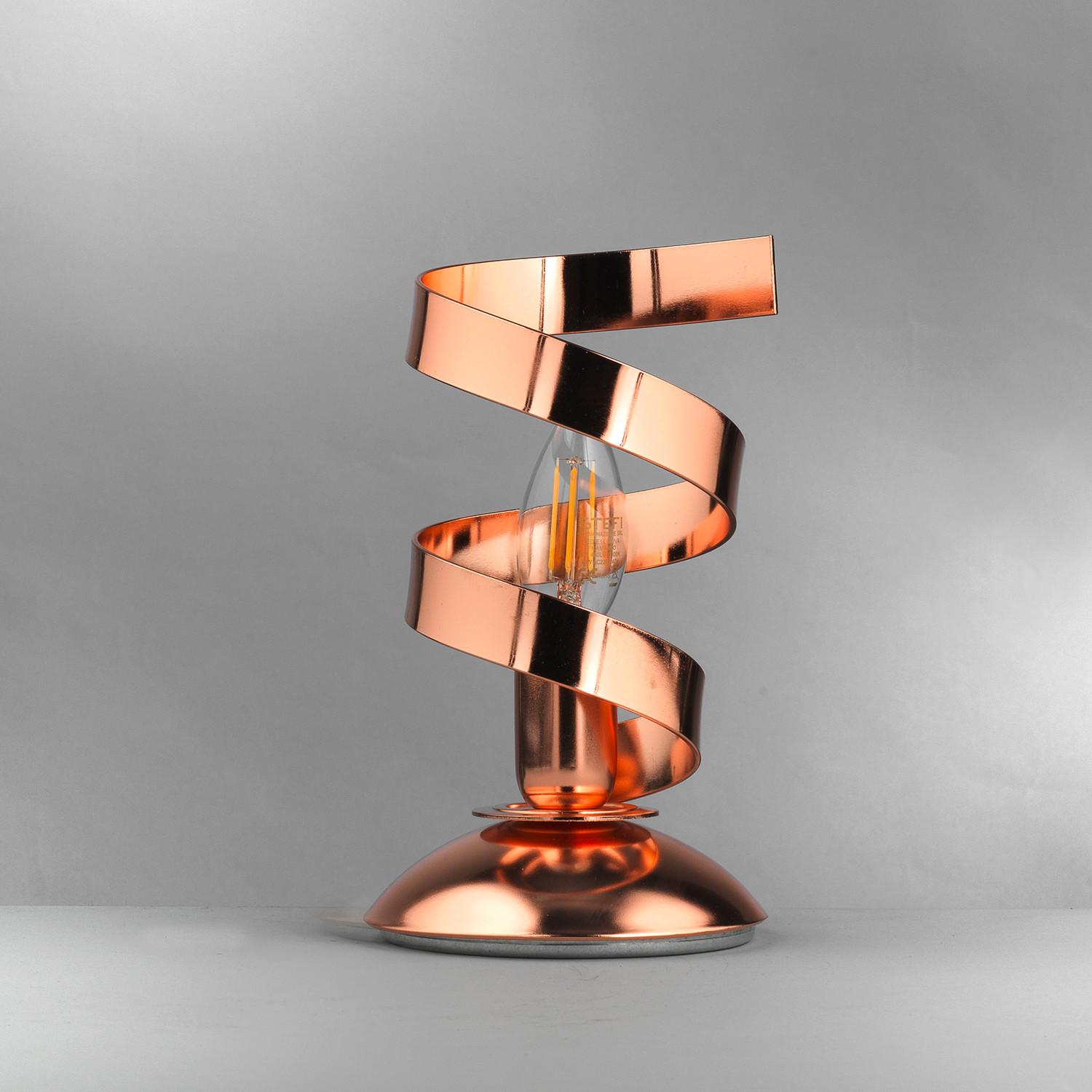 Tischleuchte Zoe Rame Kupferfarben max. 6 Watt - Kupferfarben, Design, Metall (12/25cm)