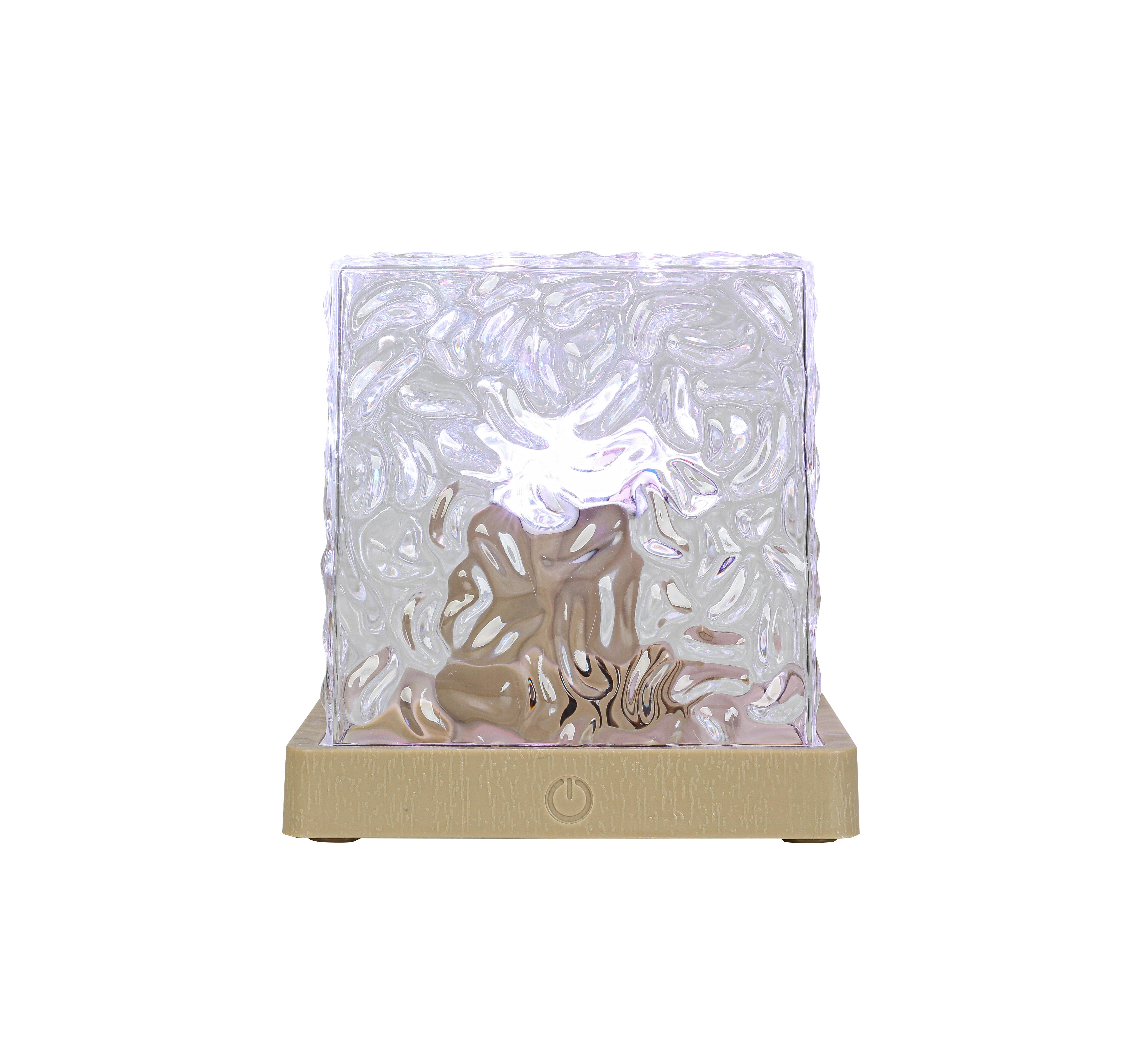 LED-BORDSLAMPA NIKA - sandfärgad/transparent, Modern, plast (11/11/11cm) - Mömax