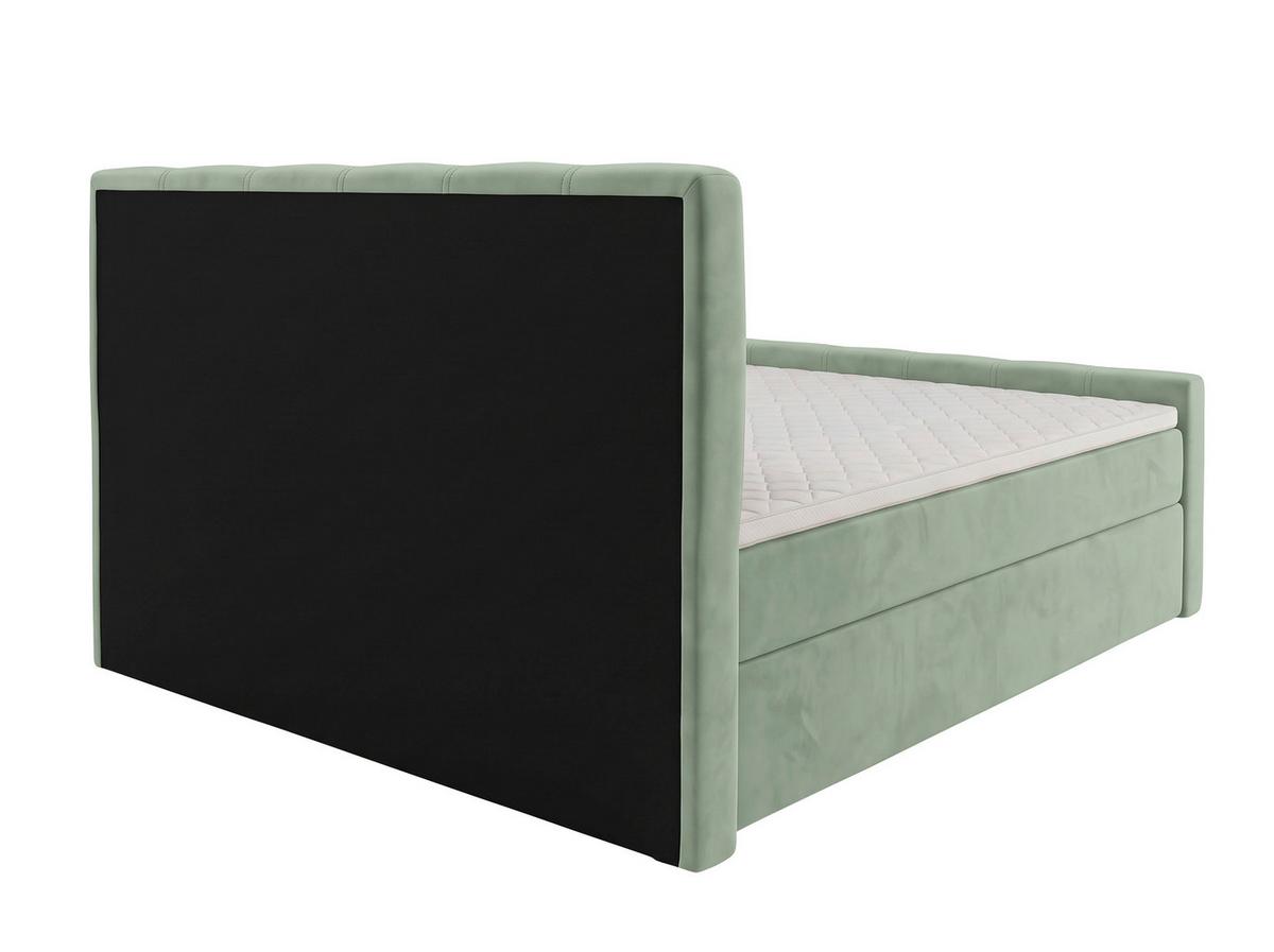 Boxbett Dana Plus Salbeigrün ca. 140x200cm - Salbeigrün/Schwarz, Kunststoff/Textil (140/200cm) - Based