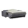 SLAAPBANK AGNETA -BASED- - Donkergrijs/Zwart, Modern, Hout/Textiel (200/83/97cm) - Premium Living