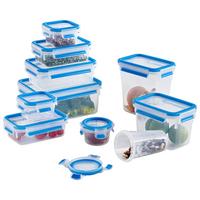 ZESTAW POJEMNIKÓW DO ŻYWNOŚCI N1031800 - przejrzysty/jasnoniebieski, Basics, tworzywo sztuczne - Emsa