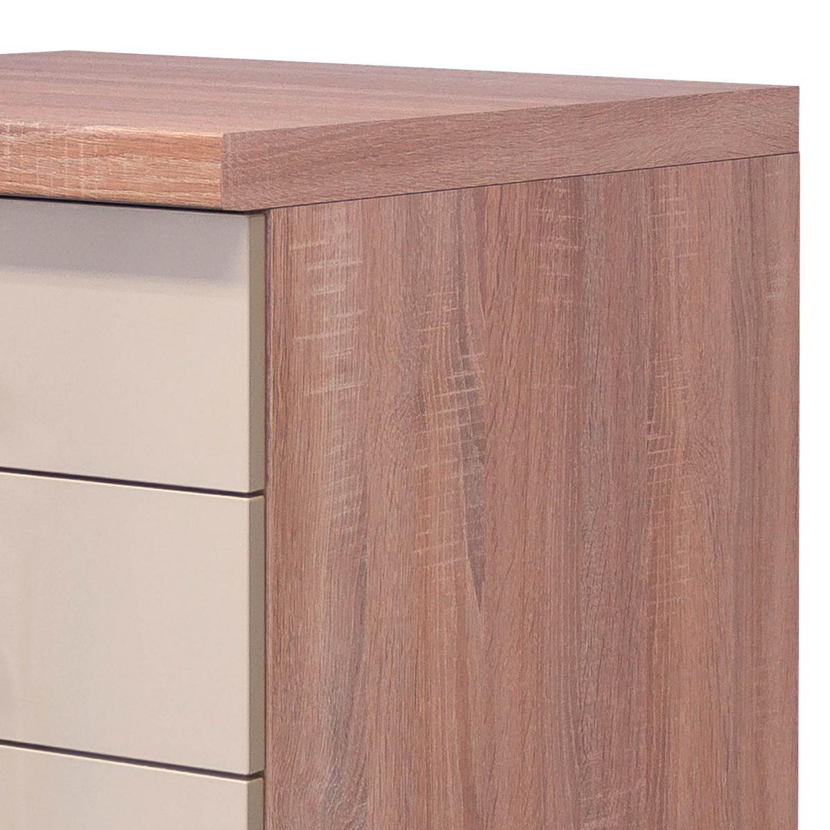 Spodnja Omarica S Predali Nepal, Kašmir, Barva Hrasta - barve nerjavečega jekla/kašmir, Moderno, kovina/leseni material (50/86/60cm) - FlexWell