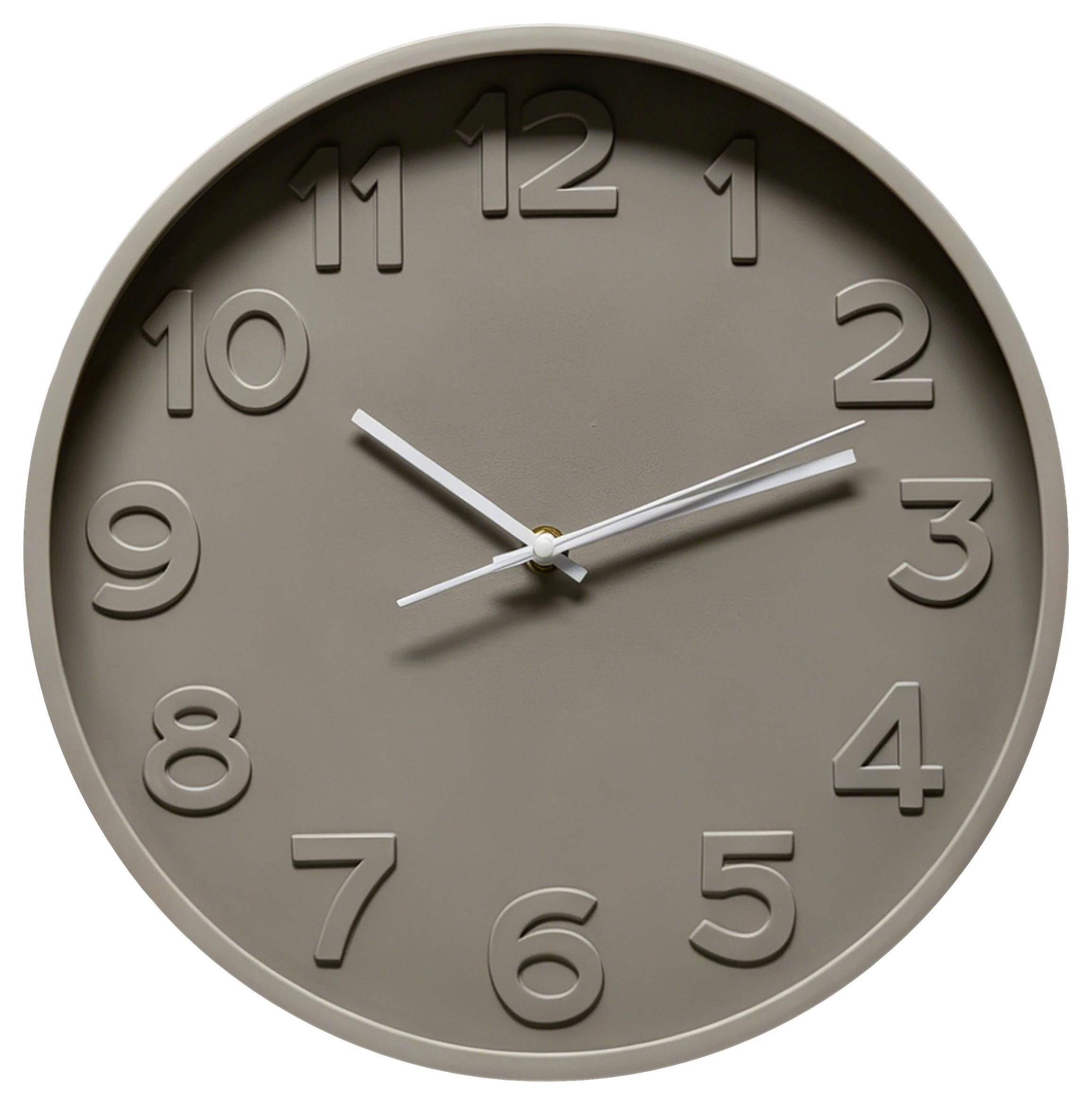 Zidni Sat 30cm Lowe - siva, Moderno, staklo/metal (30/4cm) - Mömax