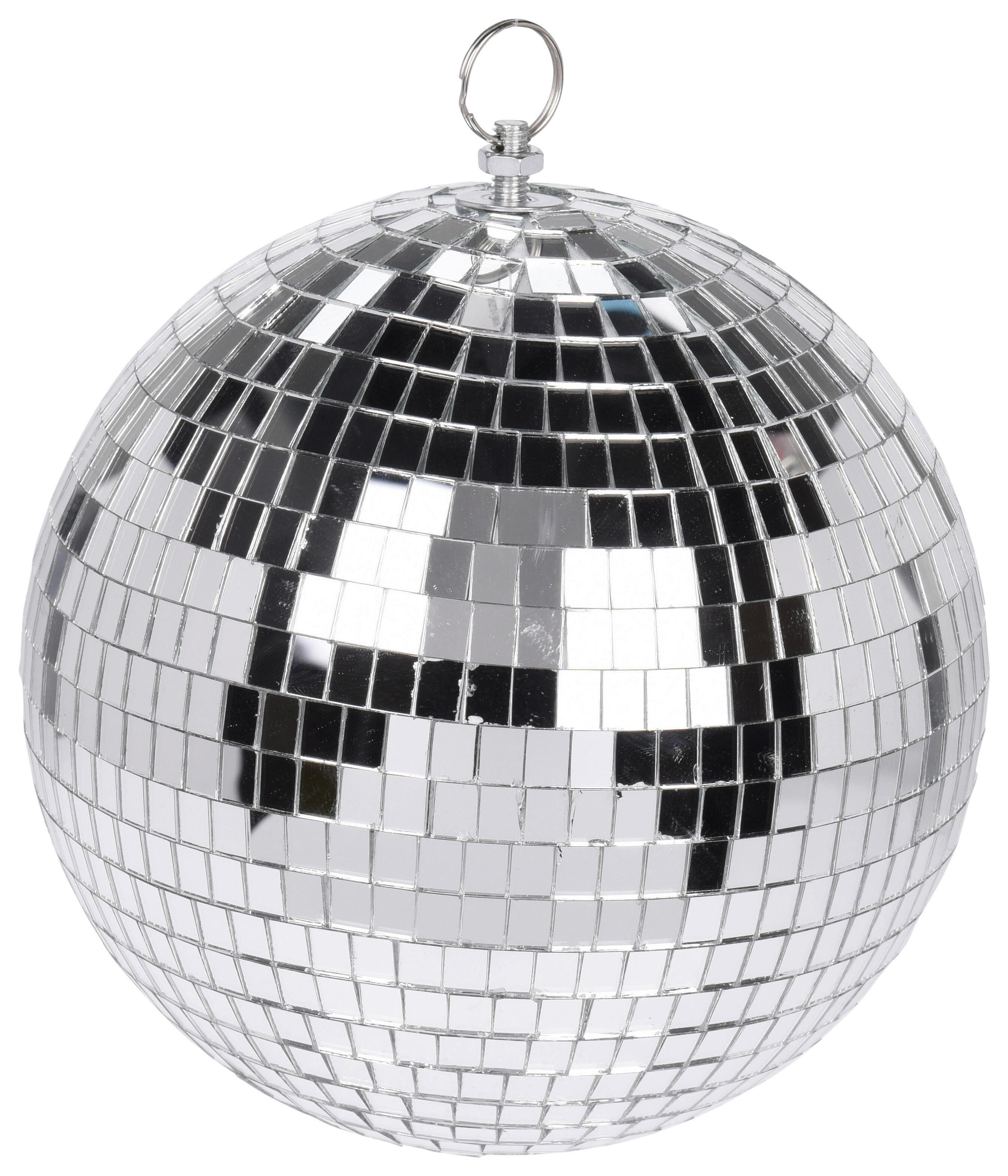 Dekokugel Disco Silbereichenfarben - Silbereichenfarben, MODERN, Glas (18/18/18cm) - Mömax