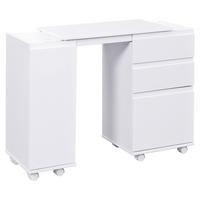Multifunkcijska Pisalna Miza Laptop Office, Bela - bela, Konvencionalno, leseni material (66/37/72cm)