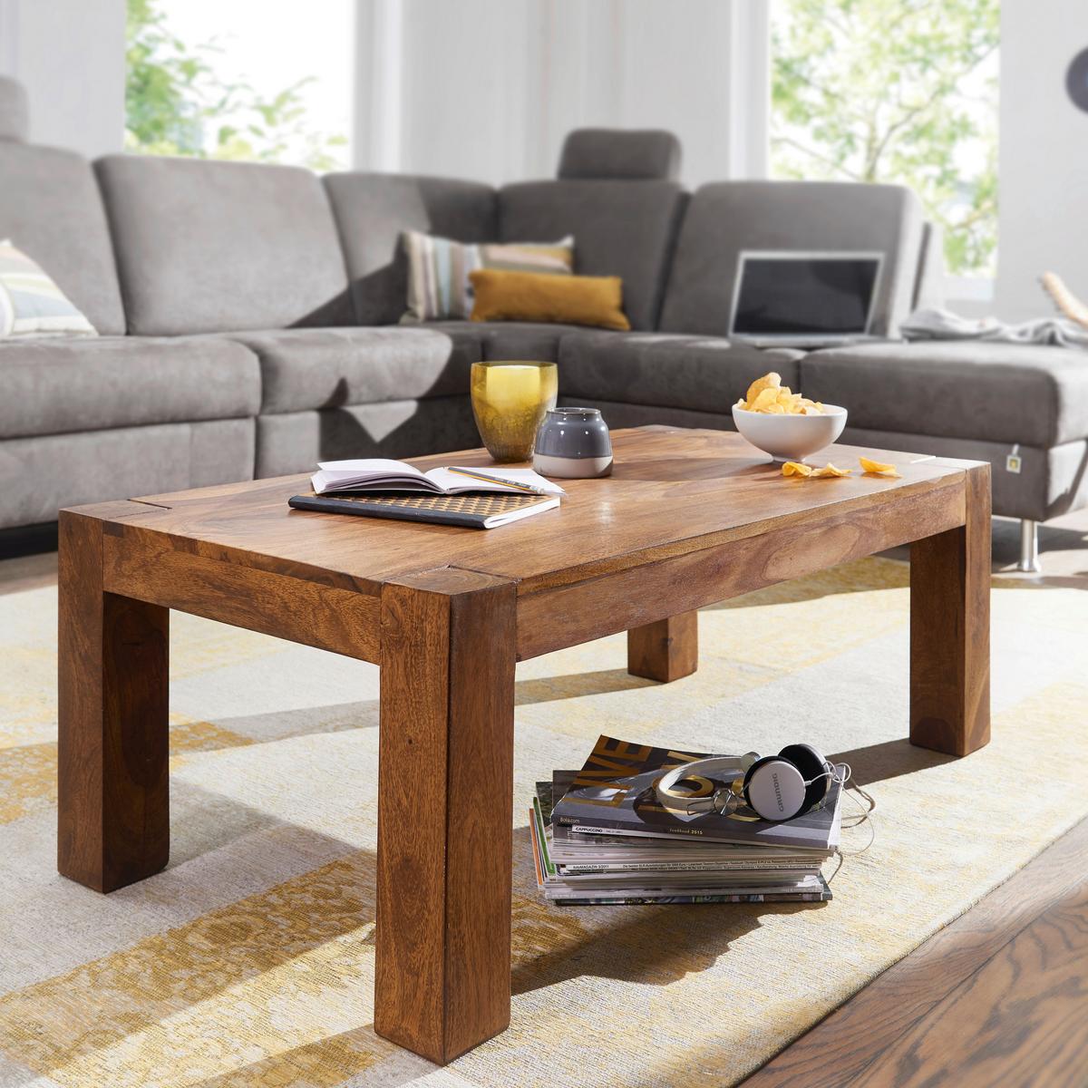 Couchtisch Mumbai in Sheeshamfarben Echtholz - Sheeshamfarben, Design, Holz (110/60/40cm) - MID.YOU