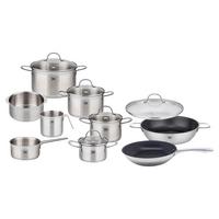 Kochtopfset Top Line XL, 14-teilig - Klar/Silberfarben, Glas/Metall - ELO