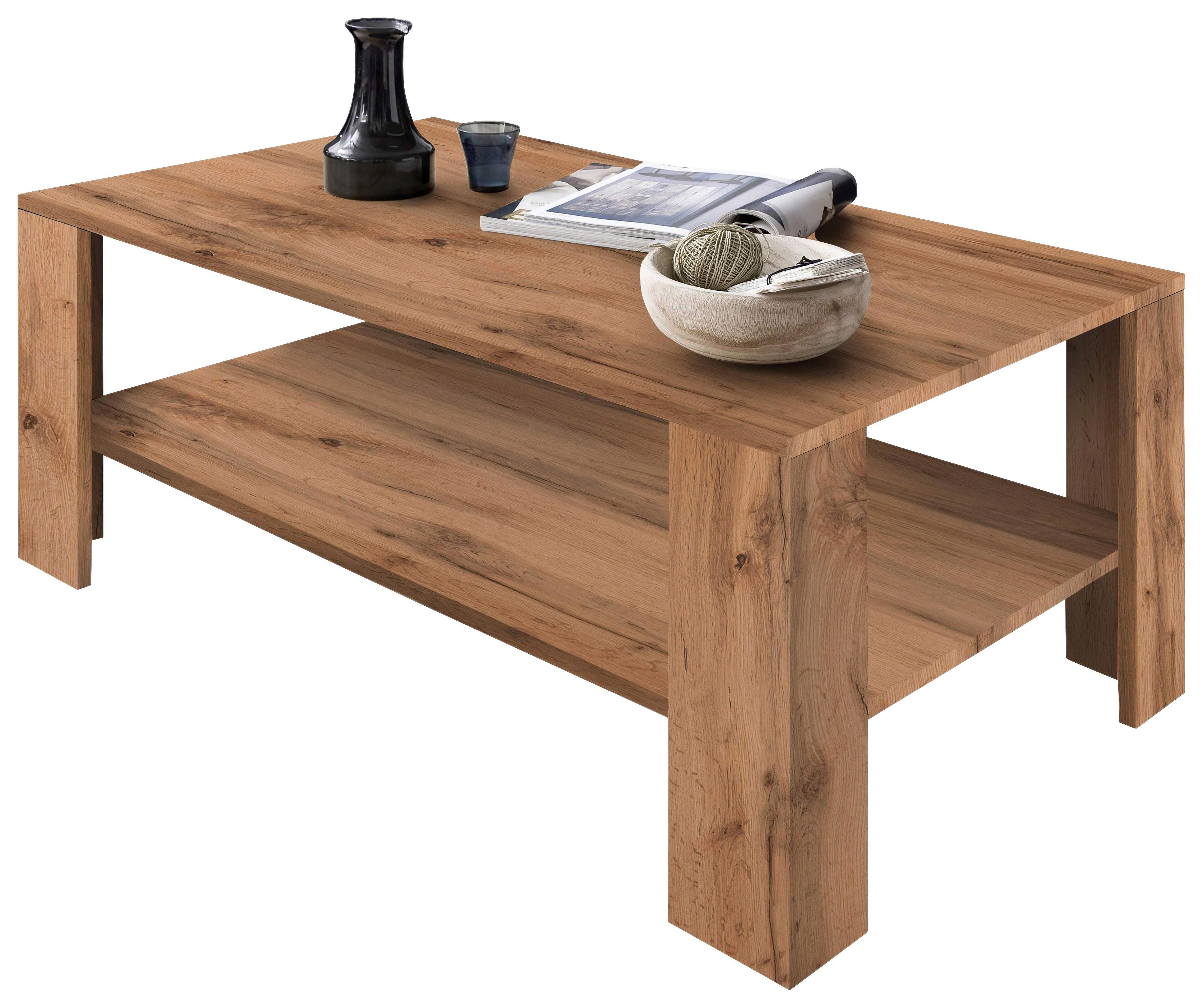 Dohányzóasztal Tölgy Színű Gina - tölgyfa színű, Konventionell, faalapú anyag (100/37,5/50cm)