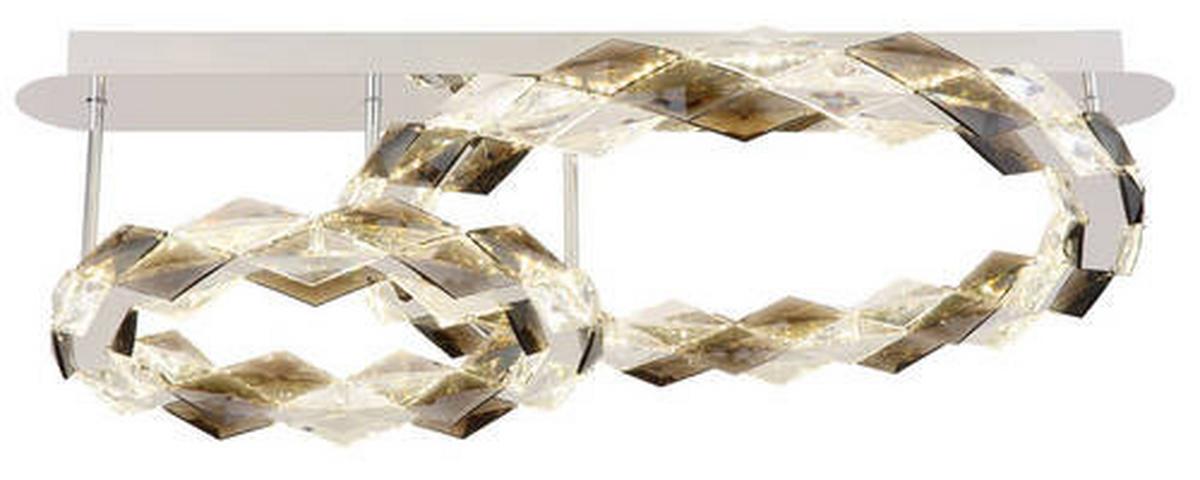 LED-Deckenleuchte Karilion Klar max. 50 Watt - Klar, Design, Kunststoff/Metall (80/55/24,5cm) - Globo