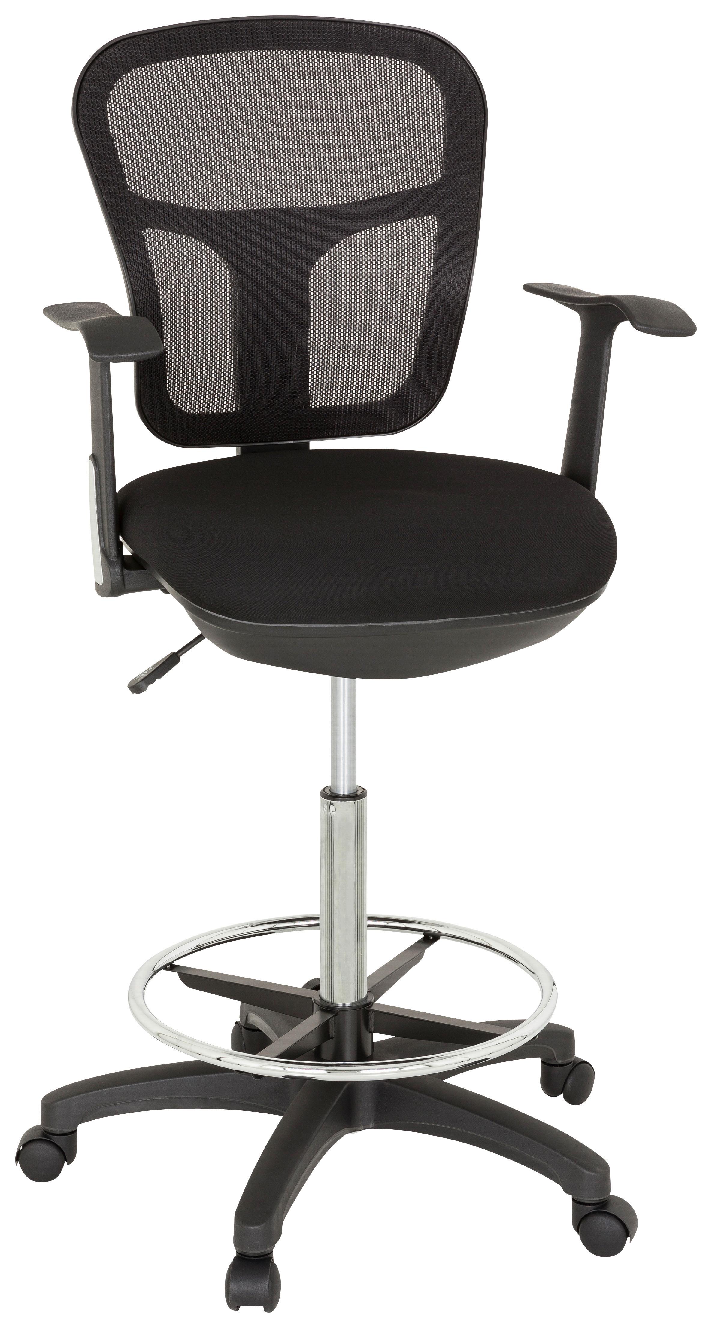 Vrtljivi Stol Top Work 108, Črna - črna, Basics, umetna masa/tekstil (62/115/55cm) - MID.YOU