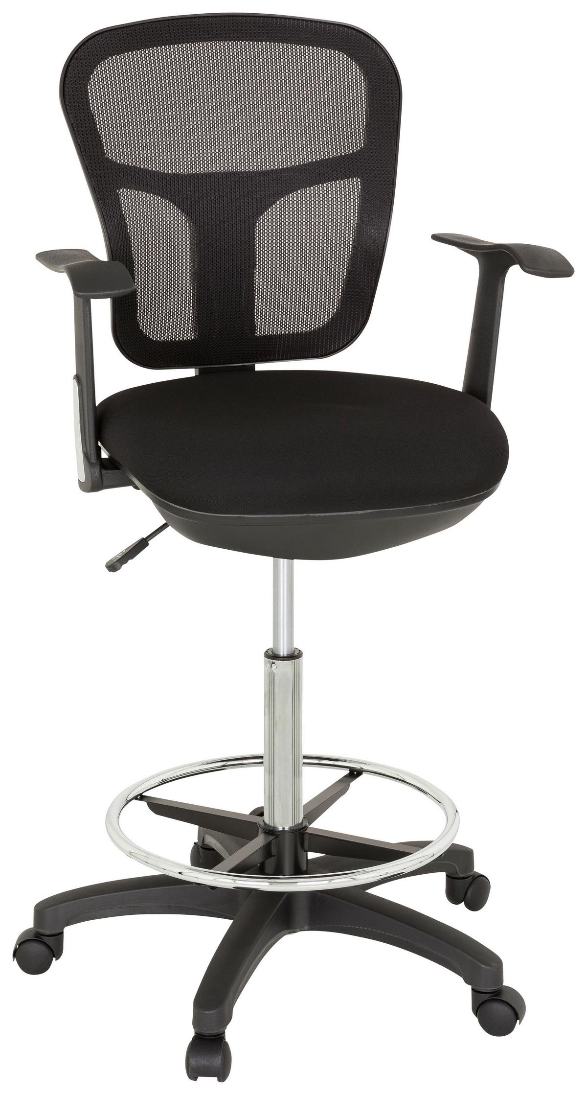 Vrtljivi Stol Top Work 108, Črna - črna, Basics, umetna masa/tekstil (62/115/55cm) - MID.YOU