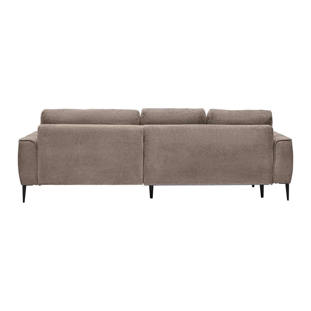 Ecksofa Custom Beige - Beige/Schwarz, MODERN, Textil/Metall (255/164cm) - Mömax