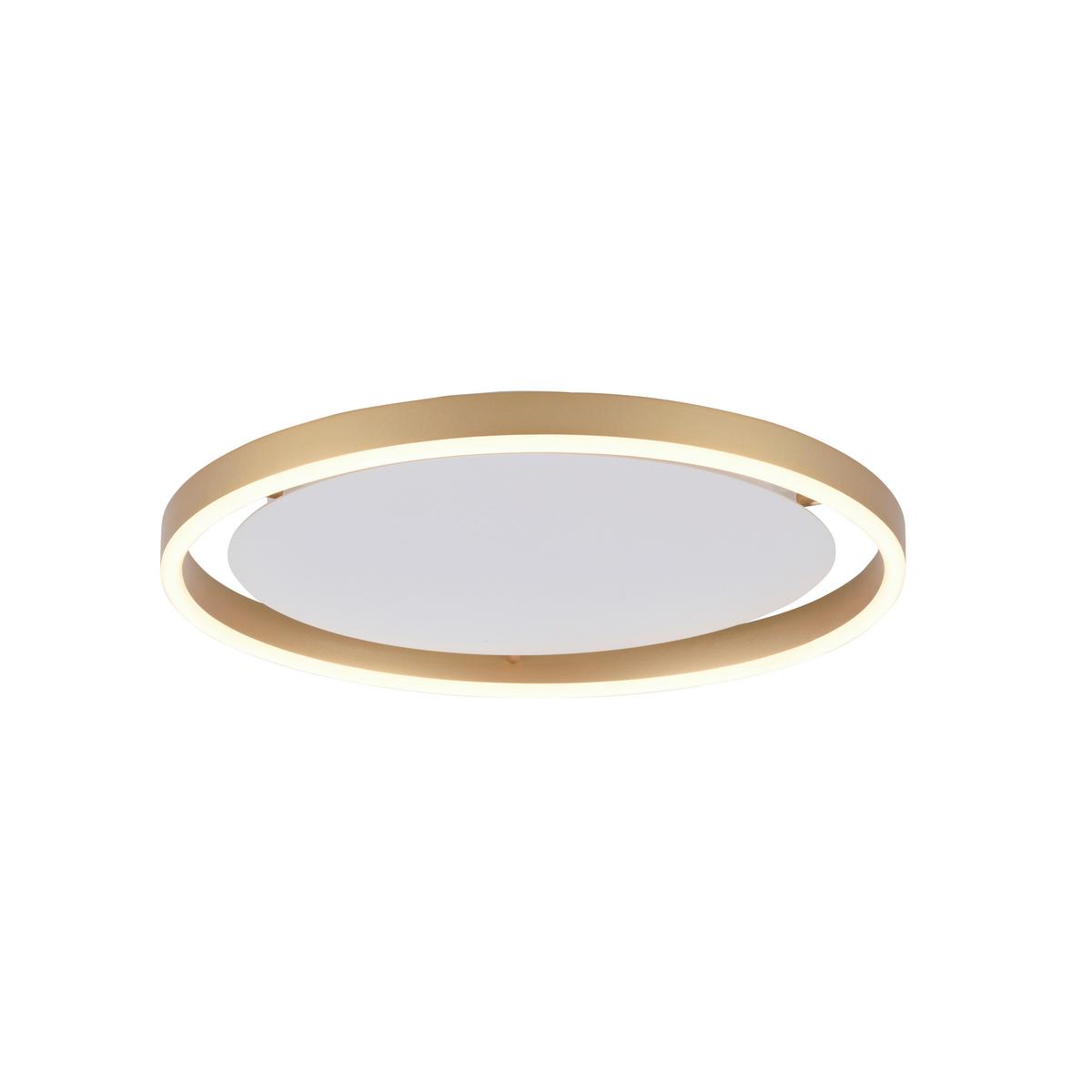 LED-Deckenleuchte Riuts Messingfarben max. 23,50 Watt - Messingfarben, Design, Kunststoff/Metall (39,3/39,3/5,3cm)