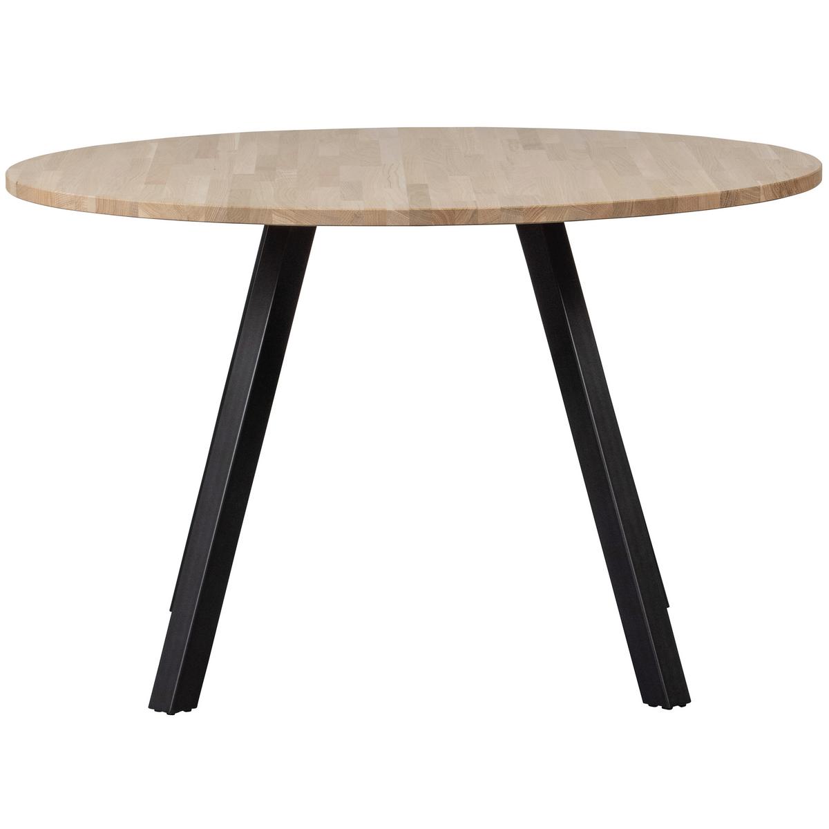 Esstisch Tablo Eichefarben L: 120 cm - Eichefarben/Schwarz, Design, Holz/Metall (120/120/75cm) - Livetastic