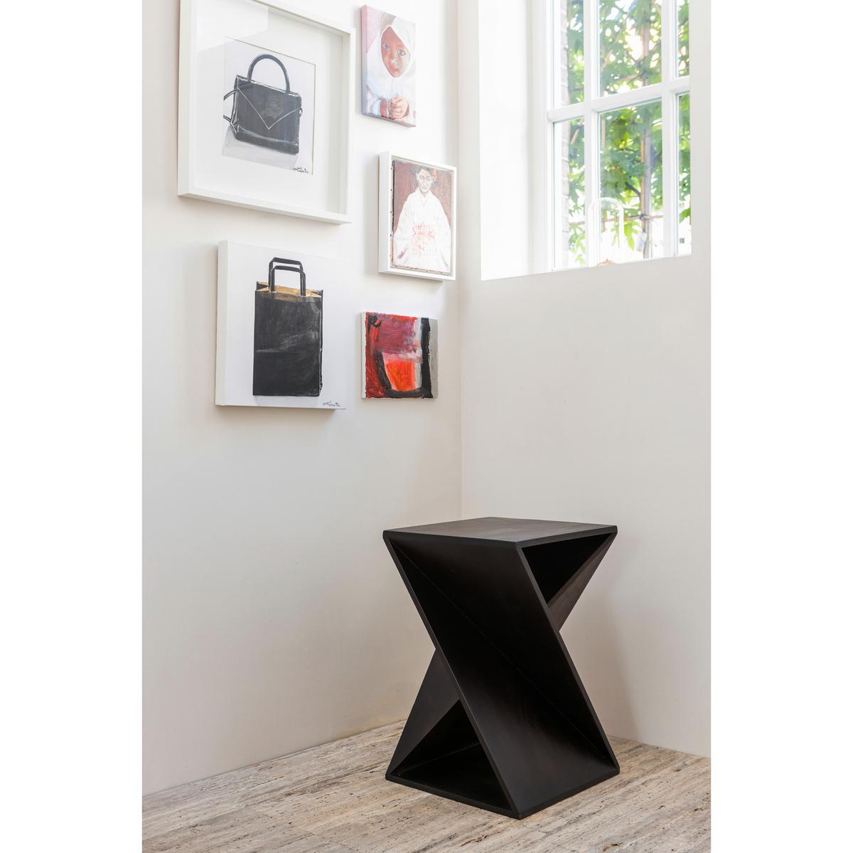 Beistelltisch Ikem Dunkelbraun - Dunkelbraun, Design, Holz (41/41/61cm) - Livetastic
