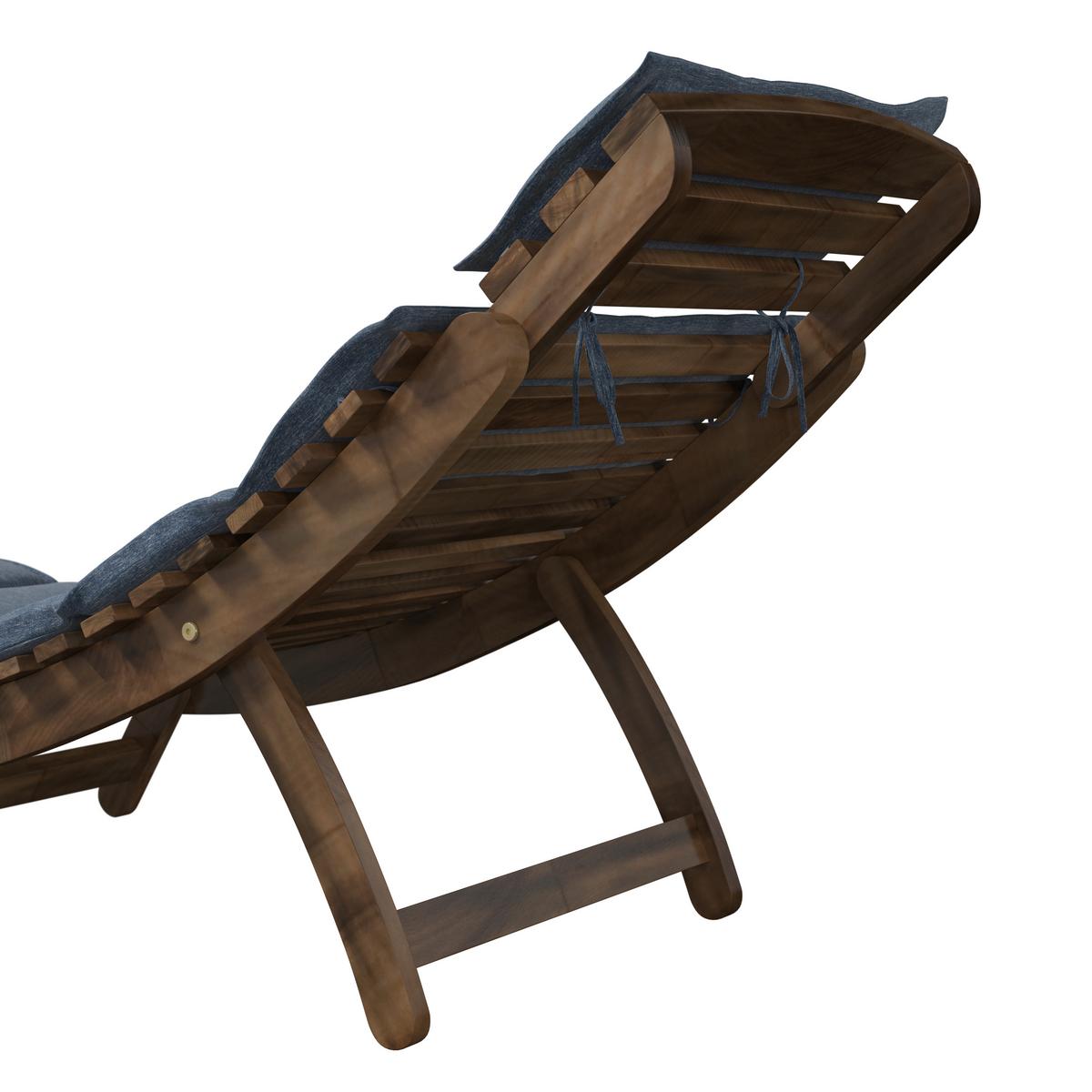 Napozóágy Natalie - szürke, Natur, textil/fa (180/62/54cm) - Mömax