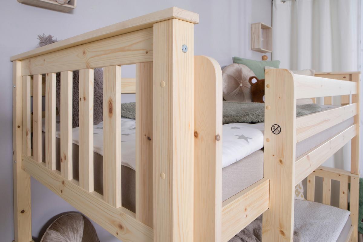 Pograd Sammy, Pravi Les, 90x200cm - naravne barve, Moderno, les (90/200cm) - MID.YOU