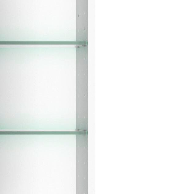 Spiegelschrank Florida in Weiß - Chromfarben/Weiß, MODERN, Glas/Holzwerkstoff (120/64/20cm)