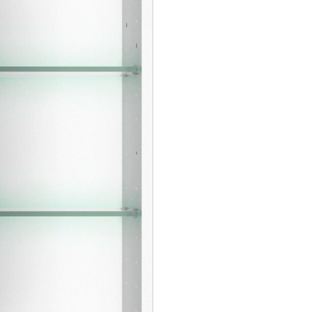 Spiegelschrank Florida in Weiß - Chromfarben/Weiß, MODERN, Glas/Holzwerkstoff (120/64/20cm)