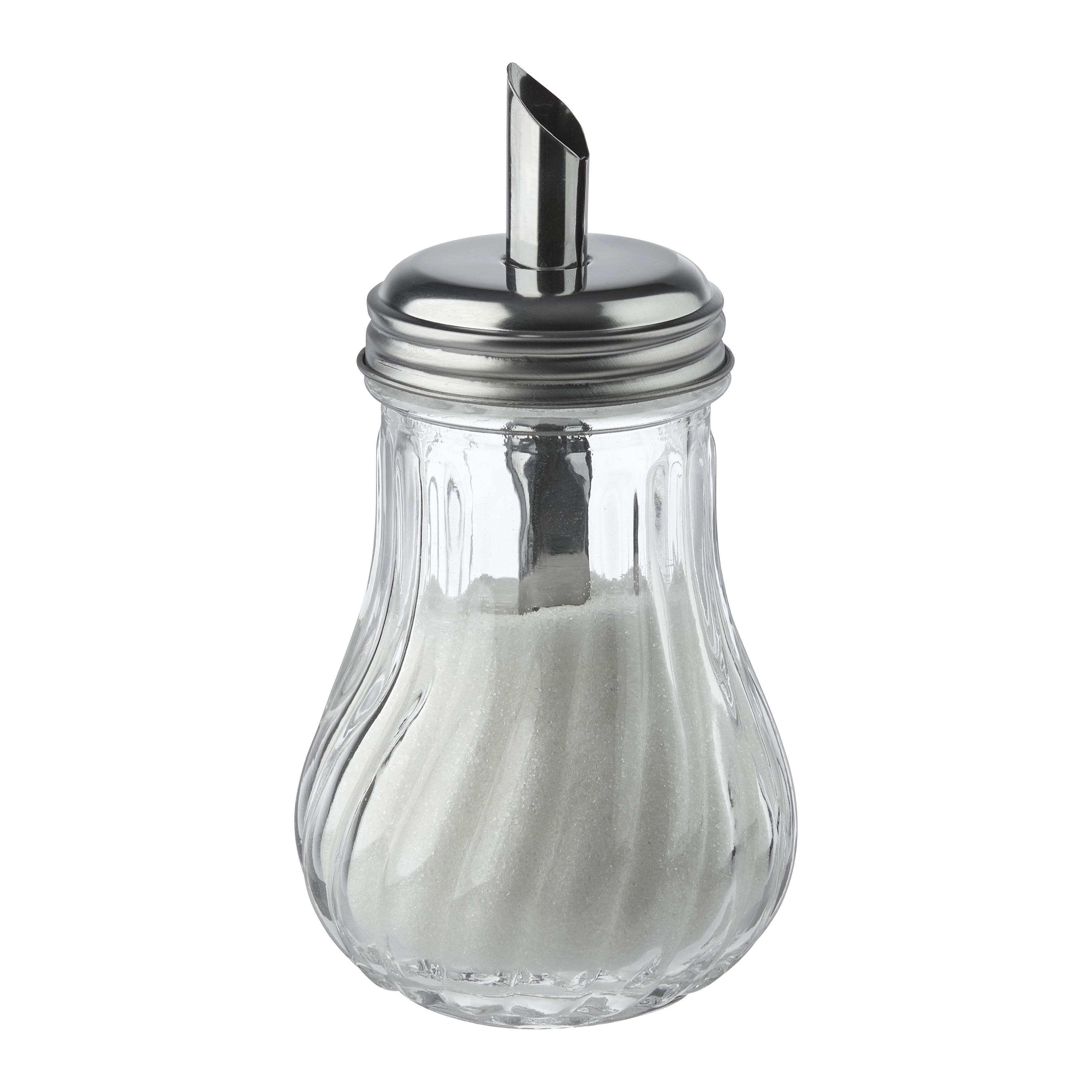 Zuckerstreuer Sugar 200ml Klar/Silberfarben - Klar/Silberfarben, MODERN, Glas/Metall (7,2/14cm) - Mömax