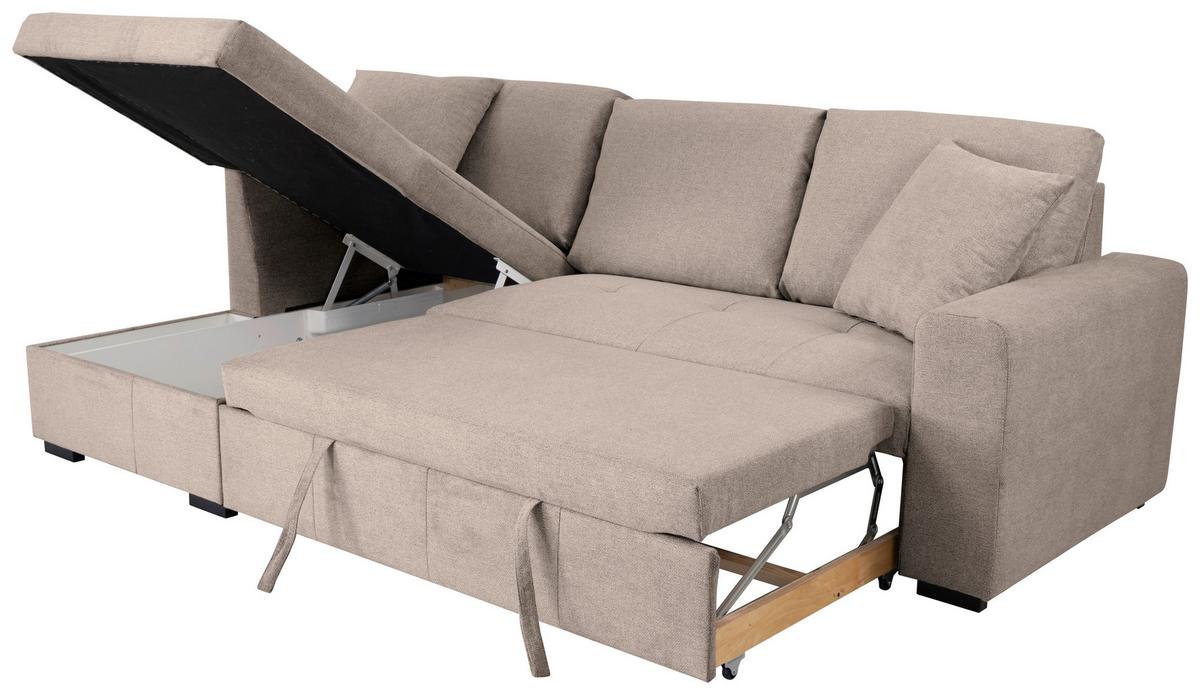 Kutna Garnitura Lukas - svijetlo smeđa, Trend, tekstil (158/239cm) - Modern Living