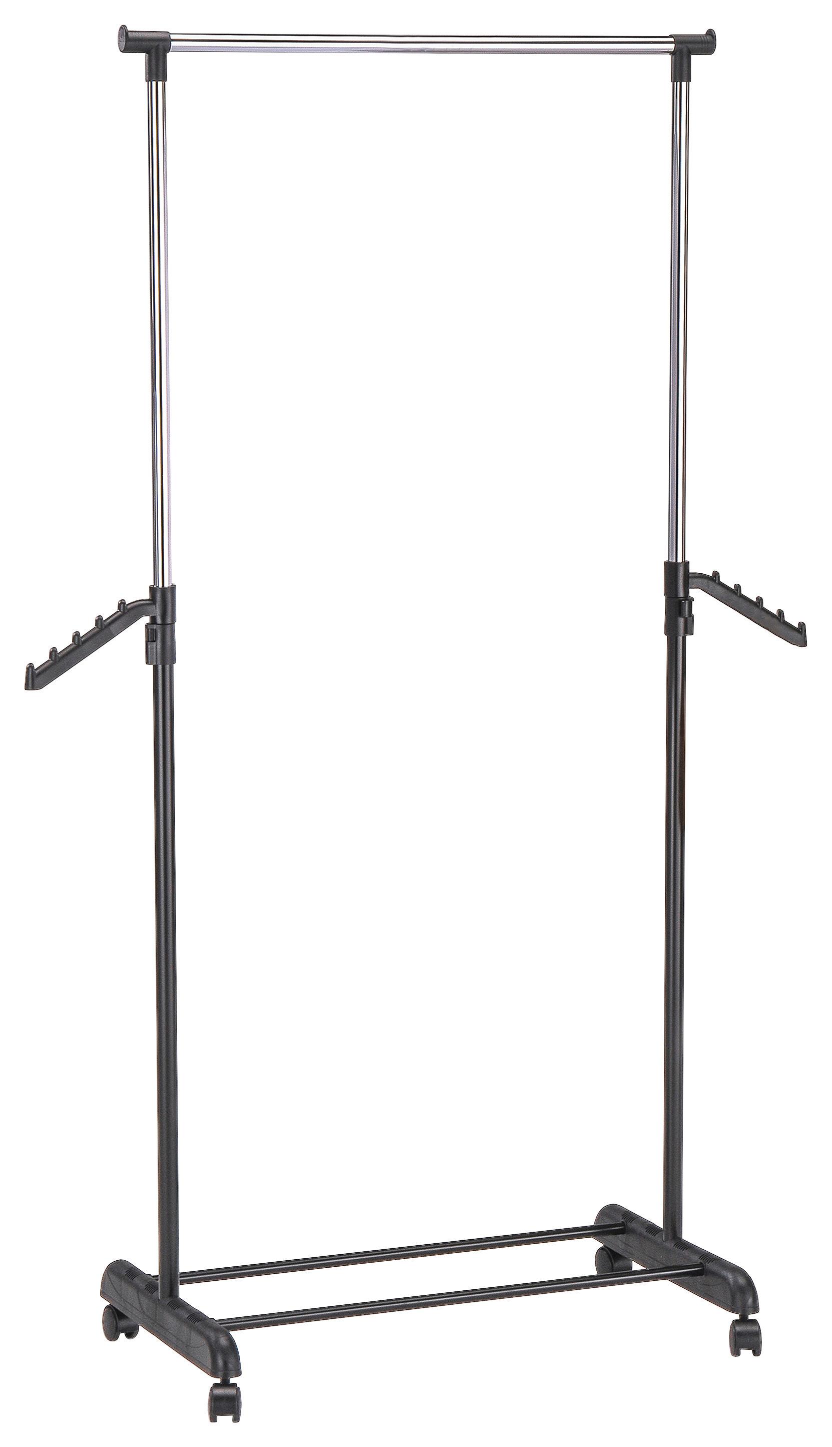 Stalak Za Odjeću Mike - boje kroma/crna, Konvencionalno, metal/plastika (80/99-179/40cm) - Modern Living