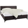 Boxbett in Dunkelbraun ca. 180x200cm - Graubraun/Schwarz, KONVENTIONELL, Holzwerkstoff/Kunststoff (180/200cm) - Mömax