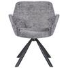 STOL MED ARMSTÖD BELLO XL - grå/svart, Modern, metall/textil (66/85/66cm) - Mömax