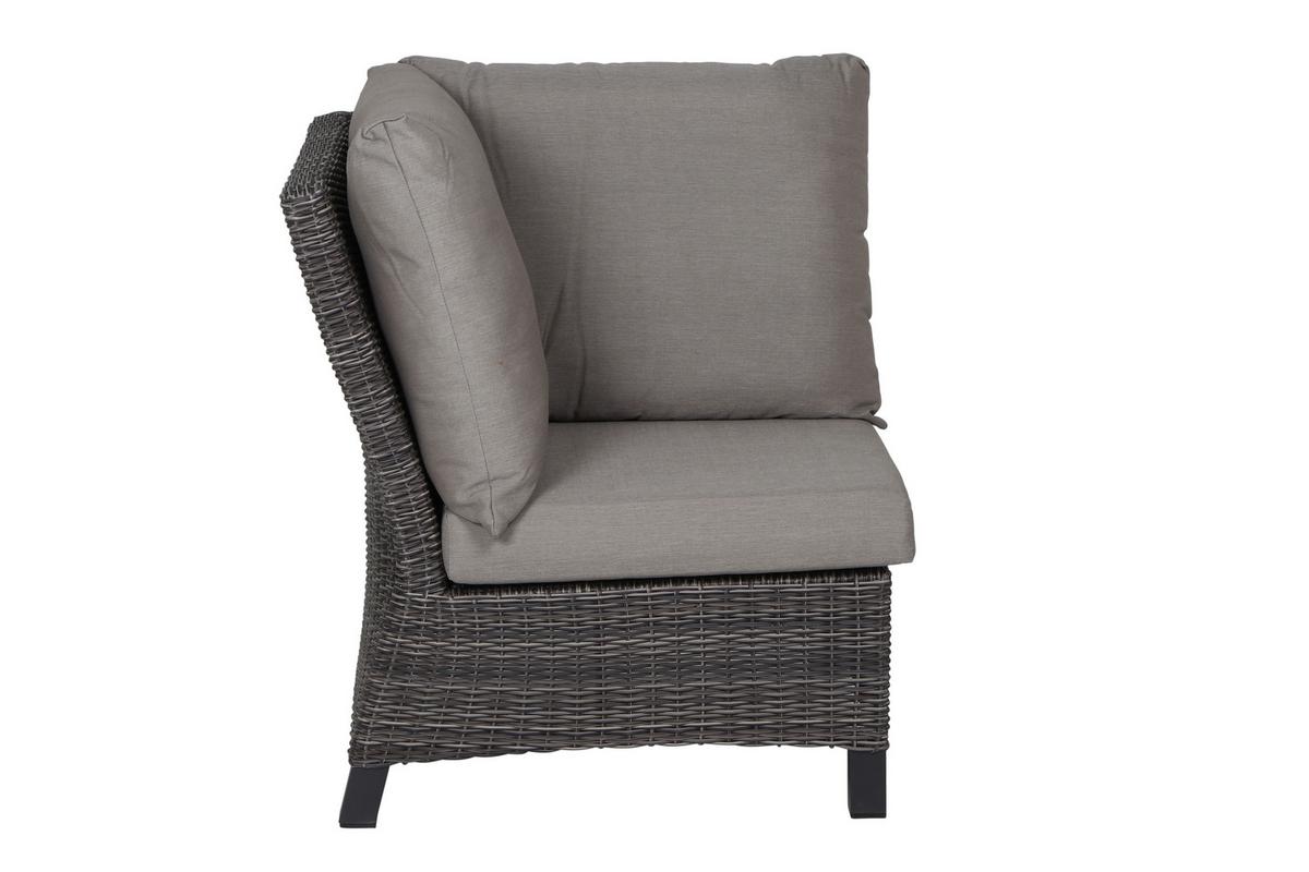 Loungegarnitur Corido Grau - Grau, Basics, Keramik/Kunststoff (302/88/219cm) - Siena Garden