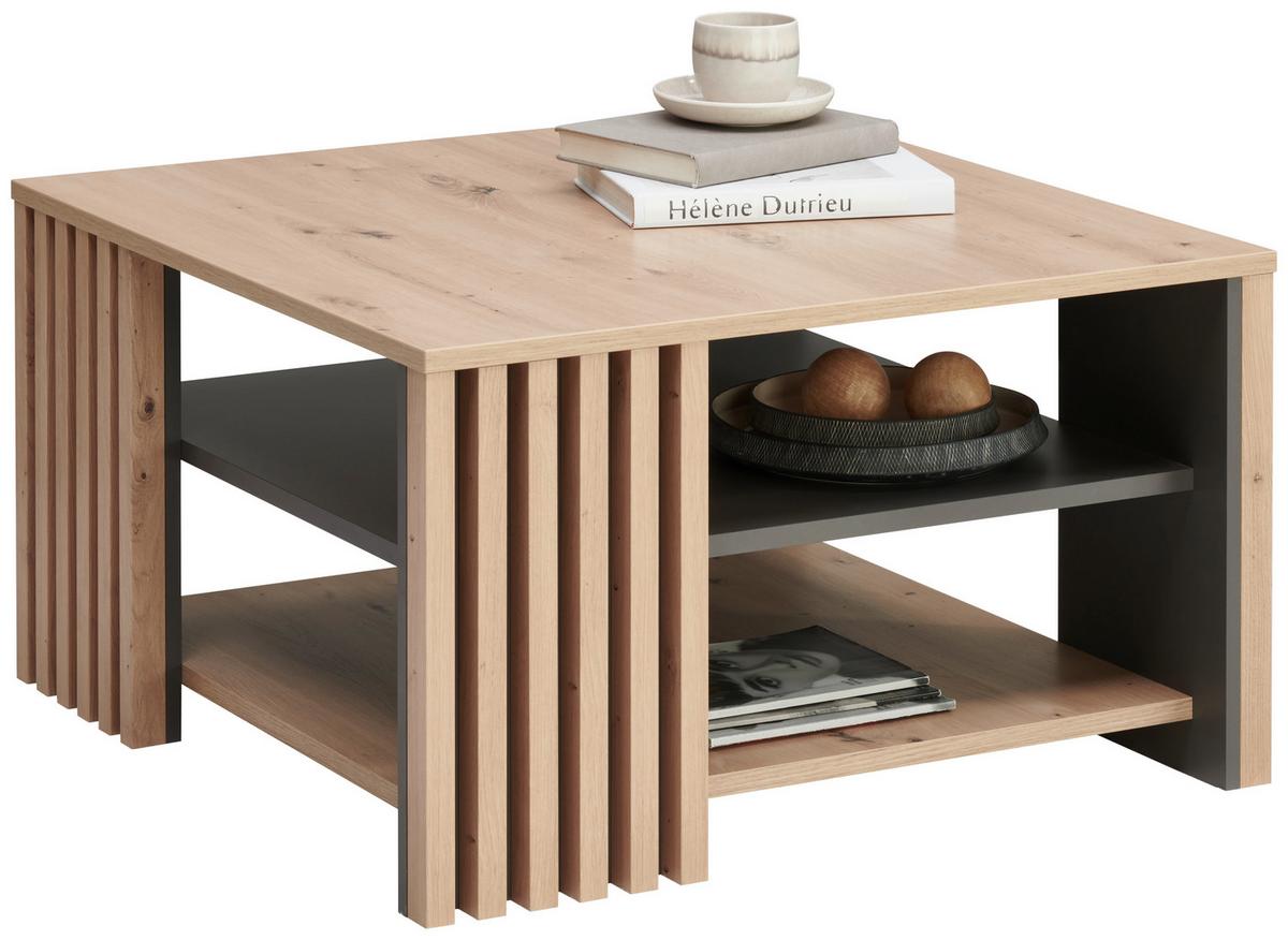STOLIK KAWOWY GIBARIAN - szary/dąb artisan, Modern, materiał drewnopochodny (80/45/80cm) - Carryhome