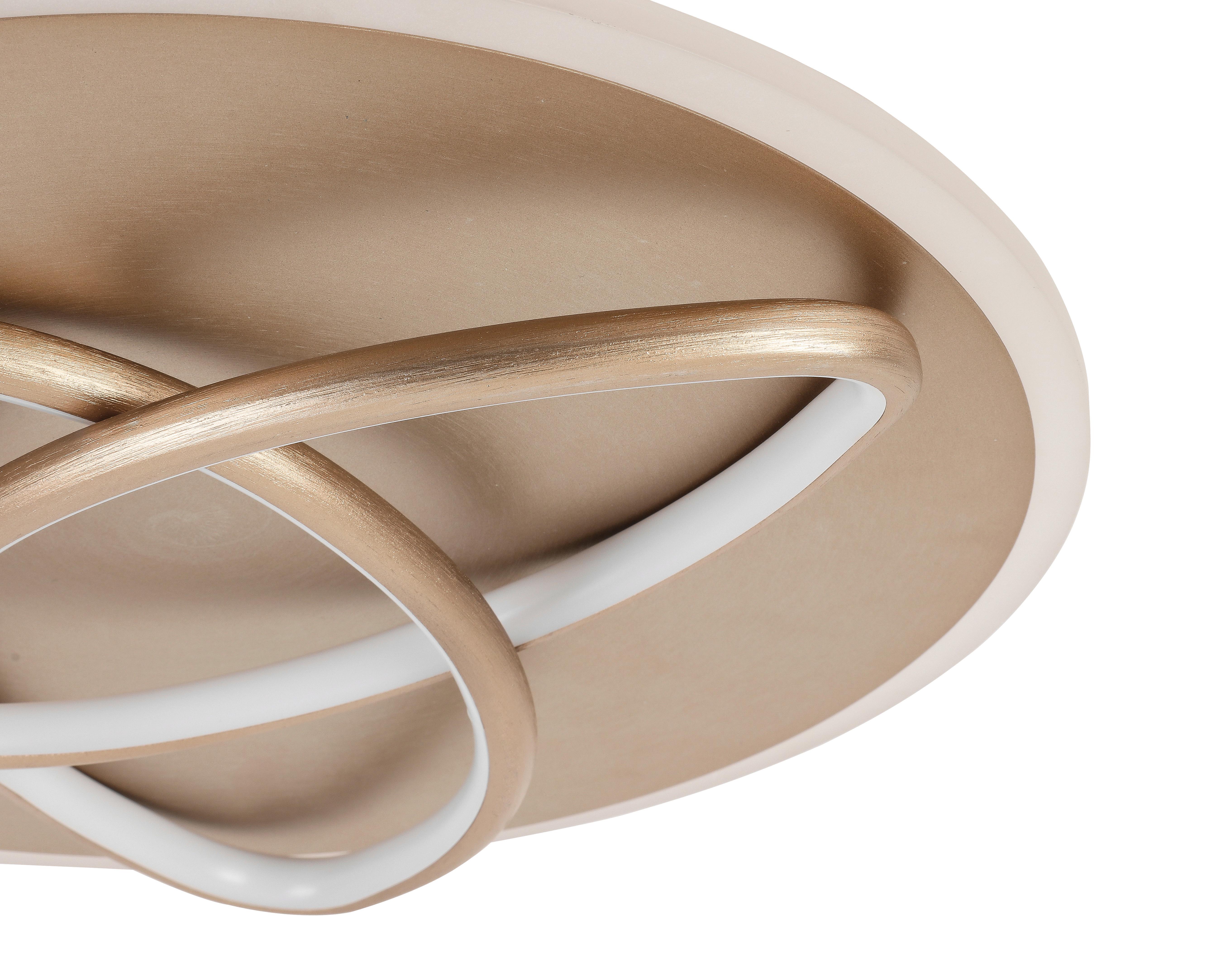 LED-TAKLAMPA FIBMO - cappuccino, Modern, metall/plast (40/7cm) - Premium Living